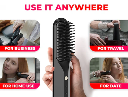 ✨Last Day Special Price £16.98!!💥Portable Hair Straightener Comb💇♀️