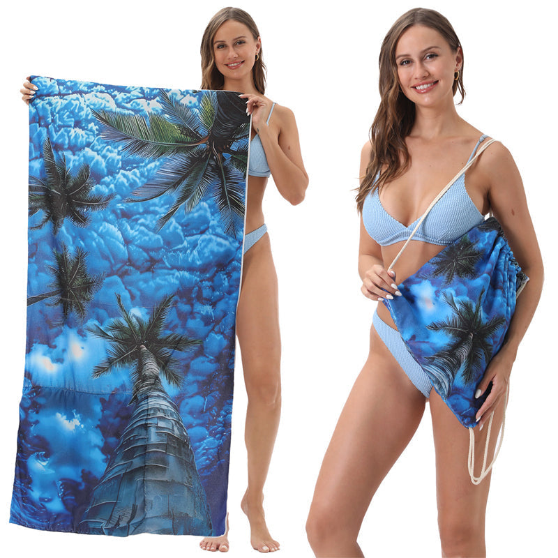 🏖️Summer Hot Sale - ONLY £10.99!!⚡50K+ SOLD!🌞🌊2-in-1 Printed Beach Towel Backpack
