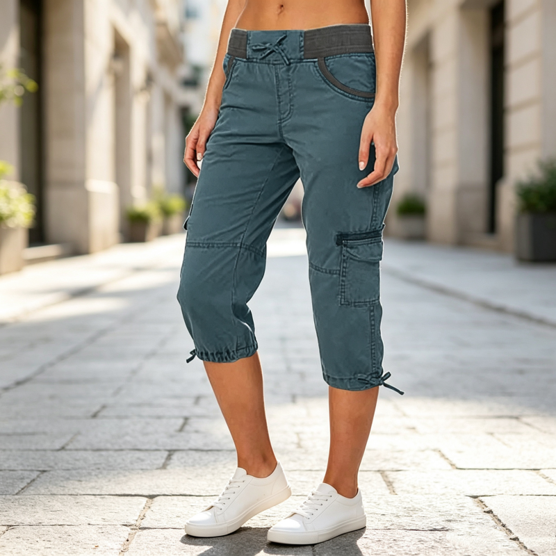 ❤️🔥50% OFF NOW !🌸Women's High-Waist Cargo Capri Pants with Pockets