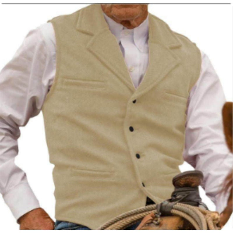 ⏳LAST DAY SALE ONLY£15.99!🔥✨Men's Vintage Lapel Herringbone Tweed Vest👔🐴