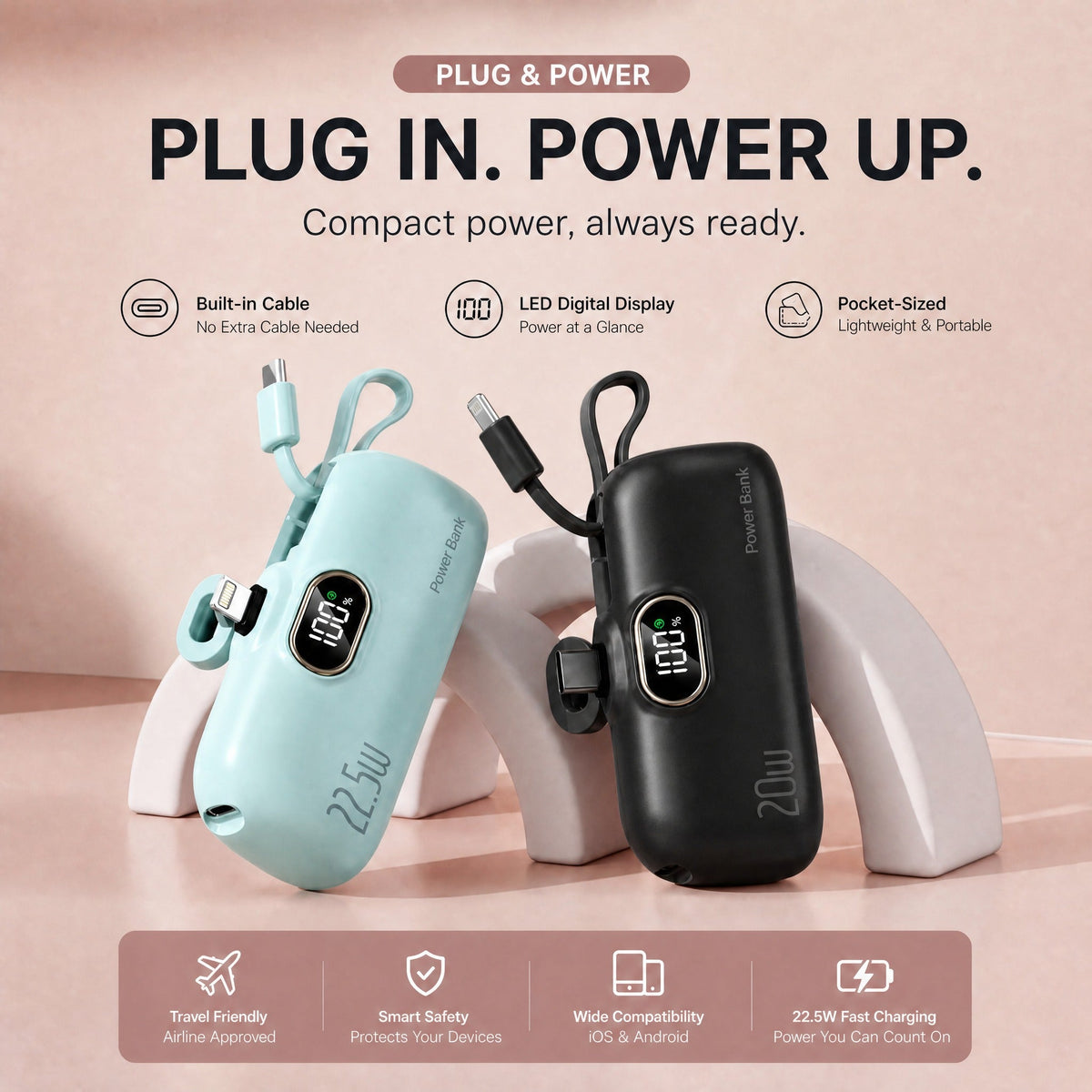 ⏰Limited Offer 50% OFF!🔥ChargeGo™ 5000mAh Mini Power Bank – Ultra-Portable & Universally Compatible🔋📱