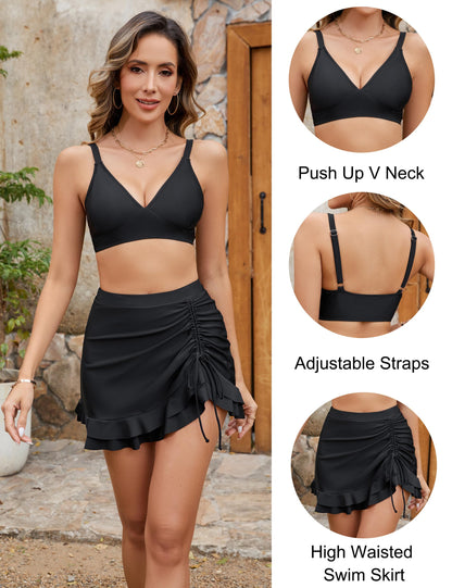 🔥LAST DAY SALE - ONLY £14.99!!⚡50K+ SOLD!👙High Waisted Bikini Sets Women's Tummy Control Gingham