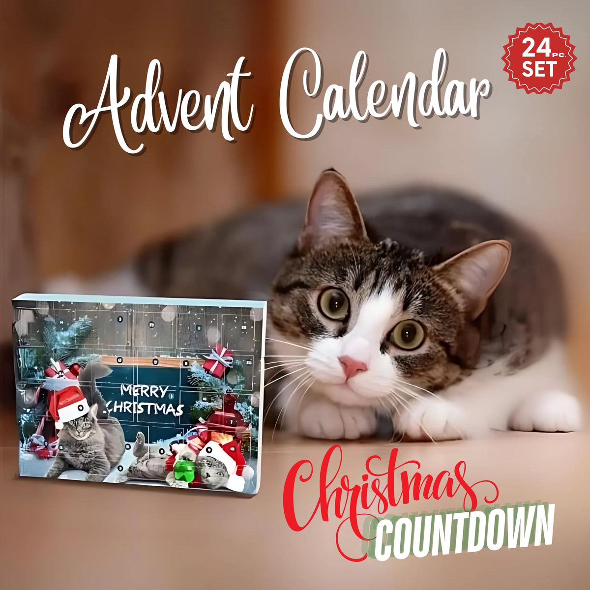 🎄Christmas Sale-Up to 50% OFF🐾 Cat Advent Calendar 2025 🎁 24 Toys for a Meowy Christmas! ✨