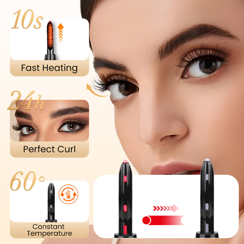 🔥LAST DAY SALE £8.95!!⚡50K+ SOLD!🥰 Fast Heating Eyelash Curling Tool✨Blink & Dazzle!👁️