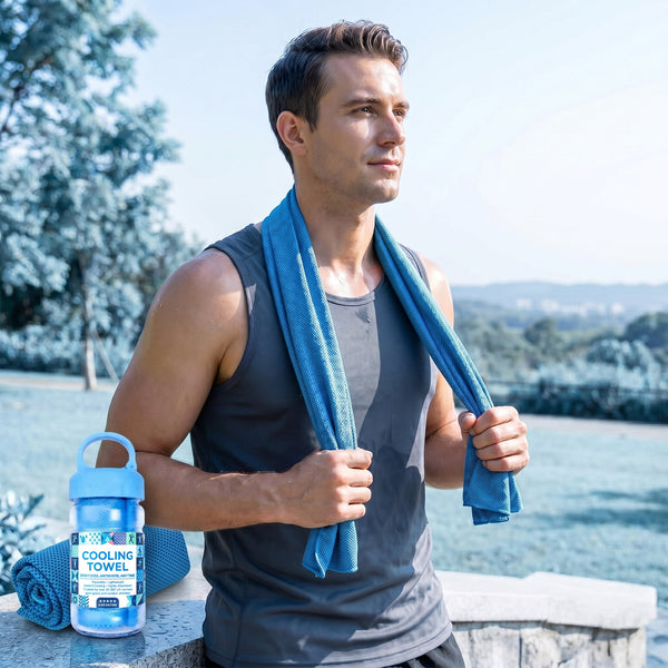 🔥Summer Hot Sale - BUY 1 GET 1 FREE!!⚡50K+ SOLD!❄️Cold Sweat Towel You Can Use Anywhere, Anytime! Reusable Soft Absorbent Cooling Portable