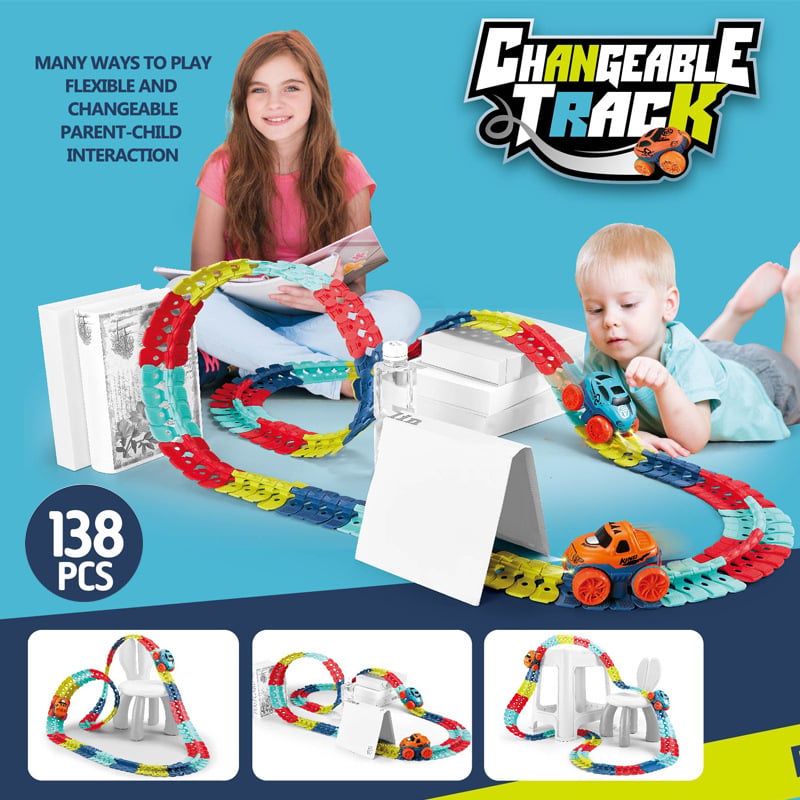 🎅Christmas Surprise Gift 50%OFF🎁Flexible Changeable Magic Race Car Track Toys