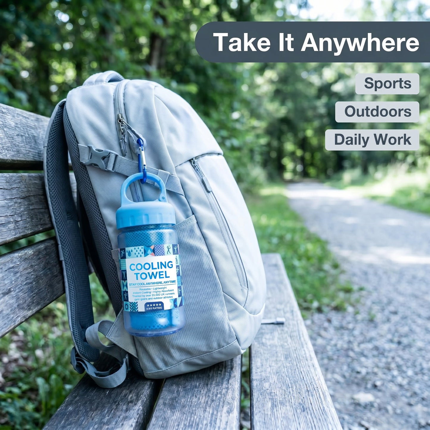 ⏰🔥Last Day Buy 1 Get 1 Free (Each only ￡3.99)❄️Cold Sweat Towel You Can Use Anywhere, Anytime! Reusable Soft Absorbent Cooling Portable