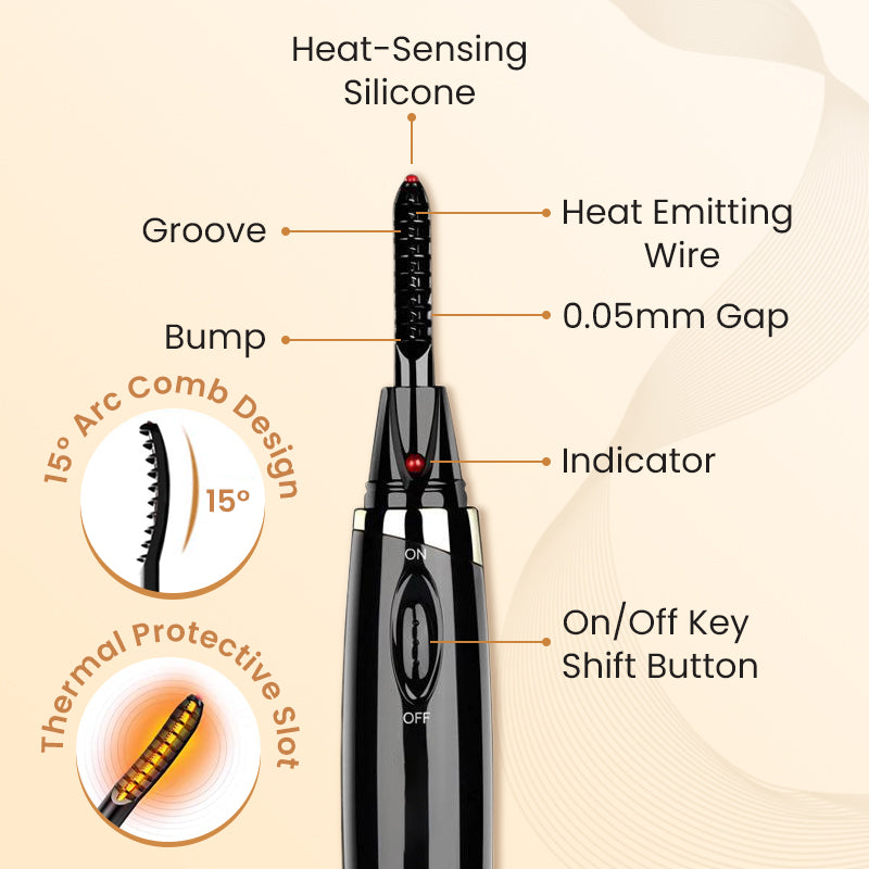 🔥LAST DAY SALE £8.95!!⚡50K+ SOLD!🥰 Fast Heating Eyelash Curling Tool✨Blink & Dazzle!👁️