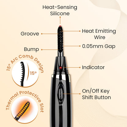🔥LAST DAY SALE £8.95!!⚡50K+ SOLD!🥰 Fast Heating Eyelash Curling Tool✨Blink & Dazzle!👁️