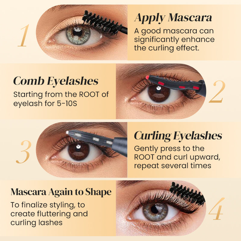 🔥LAST DAY SALE £8.95!!⚡50K+ SOLD!🥰 Fast Heating Eyelash Curling Tool✨Blink & Dazzle!👁️