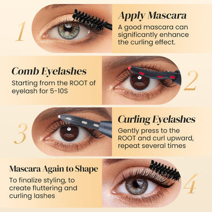 🔥LAST DAY SALE £8.95!!⚡50K+ SOLD!🥰 Fast Heating Eyelash Curling Tool✨Blink & Dazzle!👁️