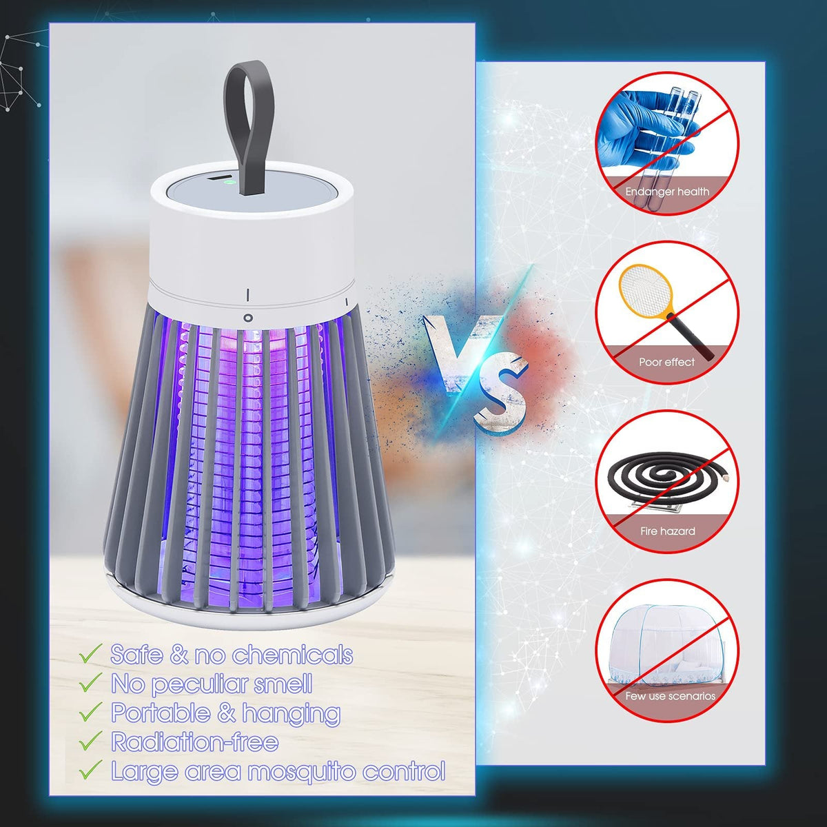 🔥Summer Promotion 49% OFF -🦟USB/Rechargeable Mosquito & Fly Trap Lamp