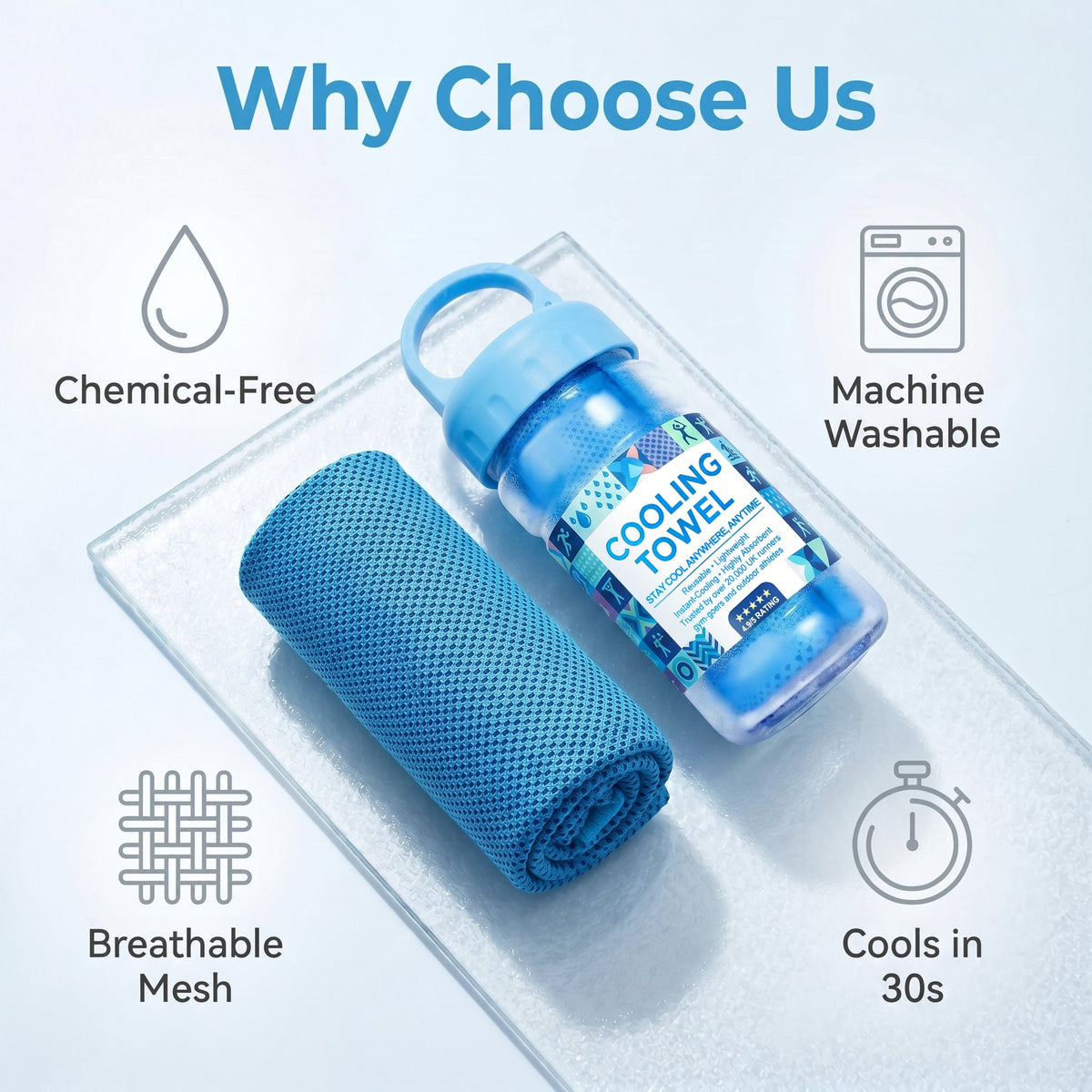 🔥Last 4 hours Sale - BUY 1 GET 1 FREE!!⚡50K+ SOLD!❄️Cold Sweat Towel You Can Use Anywhere, Anytime! Reusable Soft Absorbent Cooling Portable