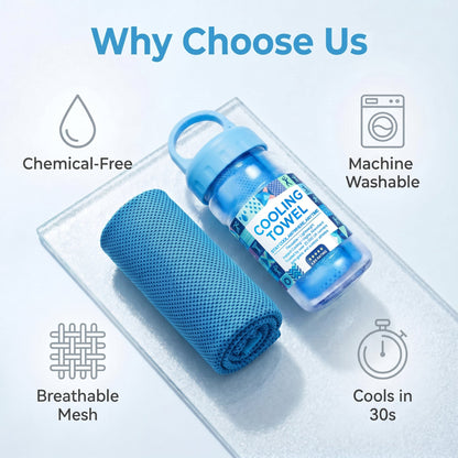 🌞BUY 1 GET 1 FREE!!⚡50K+ SOLD!❄️Cold Sweat Towel You Can Use Anywhere, Anytime! Reusable Soft Absorbent Cooling Portable