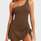 ⛱️LAST DAY SPECIAL SALE 70% OFF!!💖 👙One Shoulder Skirted One Piece Swimsuit