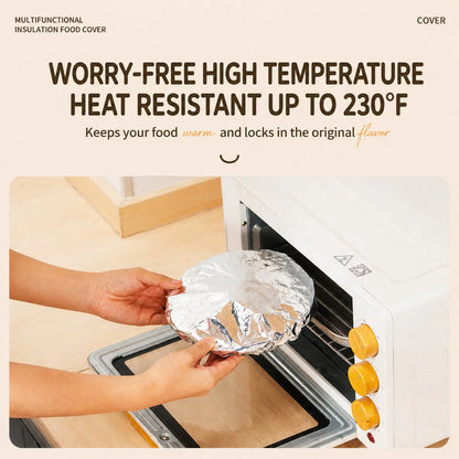 🏆 Last Day Special Price £6.99!!🍽️Reusable Aluminum Foil Thermal Food Cover — Heat-Retaining, Washable & Freshness-Preserving Kitchen Essential