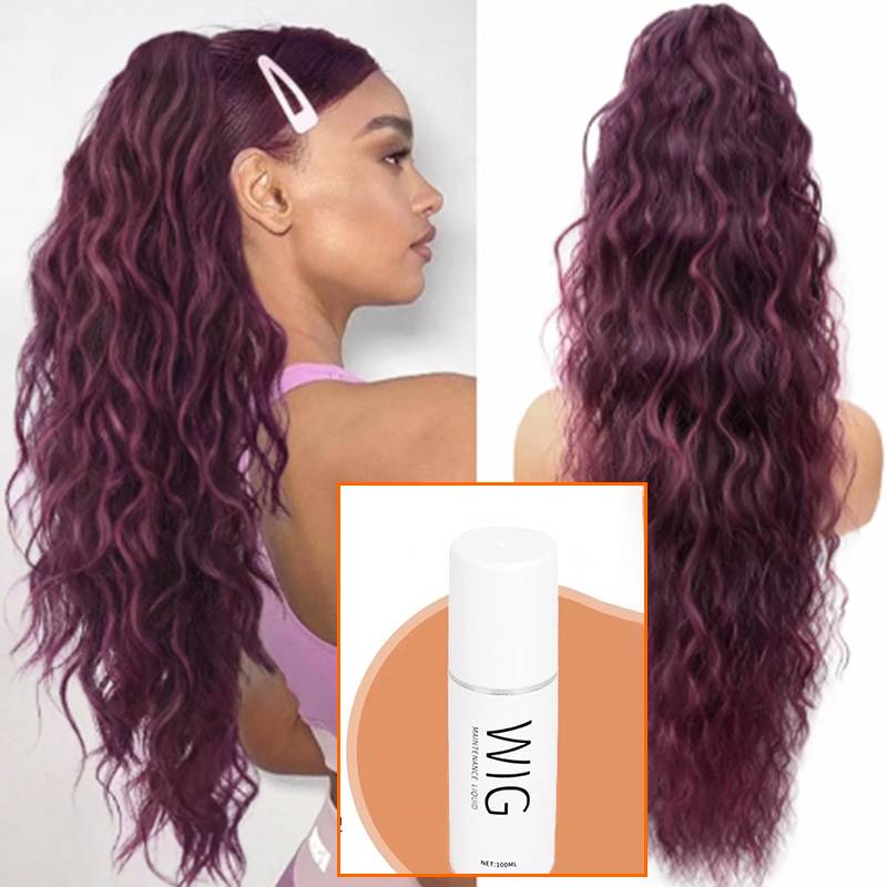 💜2026 NEW IN £12.99!!⚡50K+ SOLD! 💜Curly Wavy Frizzy Hair Extension with Ponytail