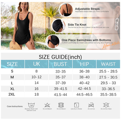 🔥LAST DAY SALE - ONLY £14.99!!⚡50K+ SOLD!👙Women's One Piece Tummy Control Tie Knot Swimsuit