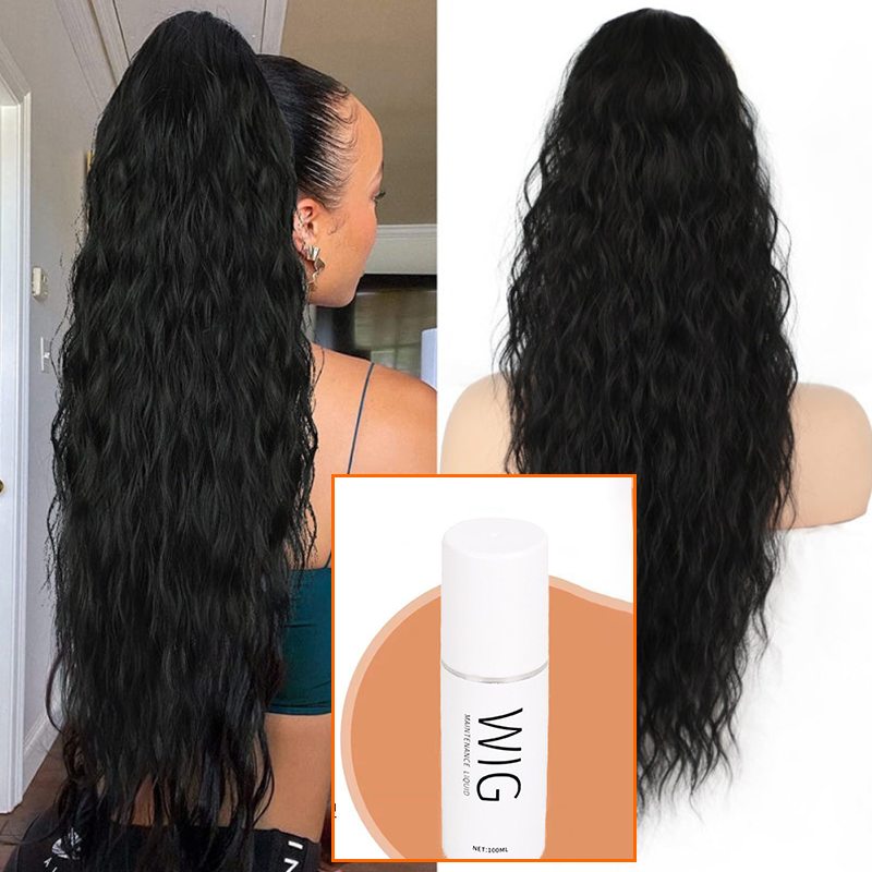 💜2026 NEW IN £12.99!!⚡50K+ SOLD! 💜Curly Wavy Frizzy Hair Extension with Ponytail