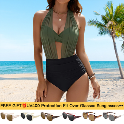 🏖️SUMMER HOT SALE £14.99 with FREE GIFT👙🎁 Women's High Waisted Bikini Set 🌺 – Tummy Control 2-Piece Swimsuit for Confident Summer Style 💕 | Modest Yet Sexy Swimwear