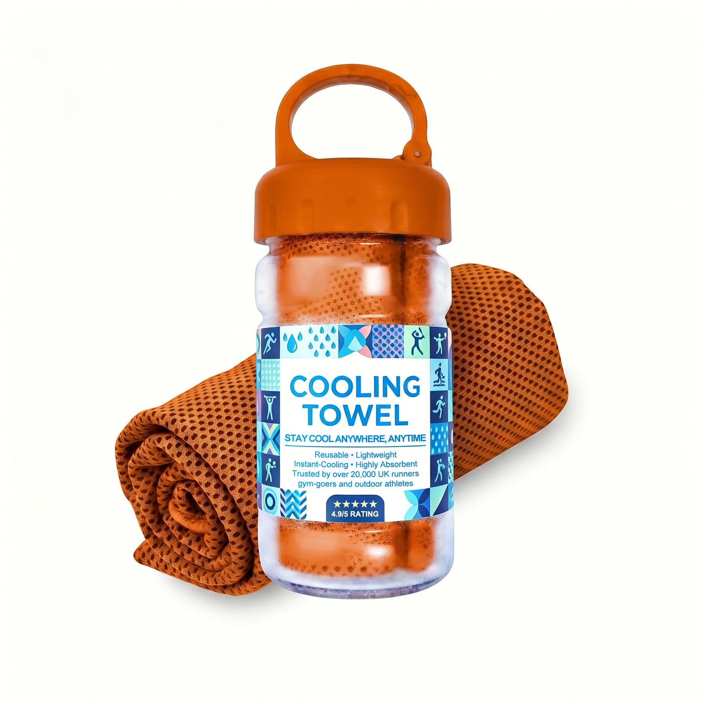 🔥Summer Hot Sale - BUY 1 GET 1 FREE!!⚡50K+ SOLD!❄️Cold Sweat Towel You Can Use Anywhere, Anytime! Reusable Soft Absorbent Cooling Portable