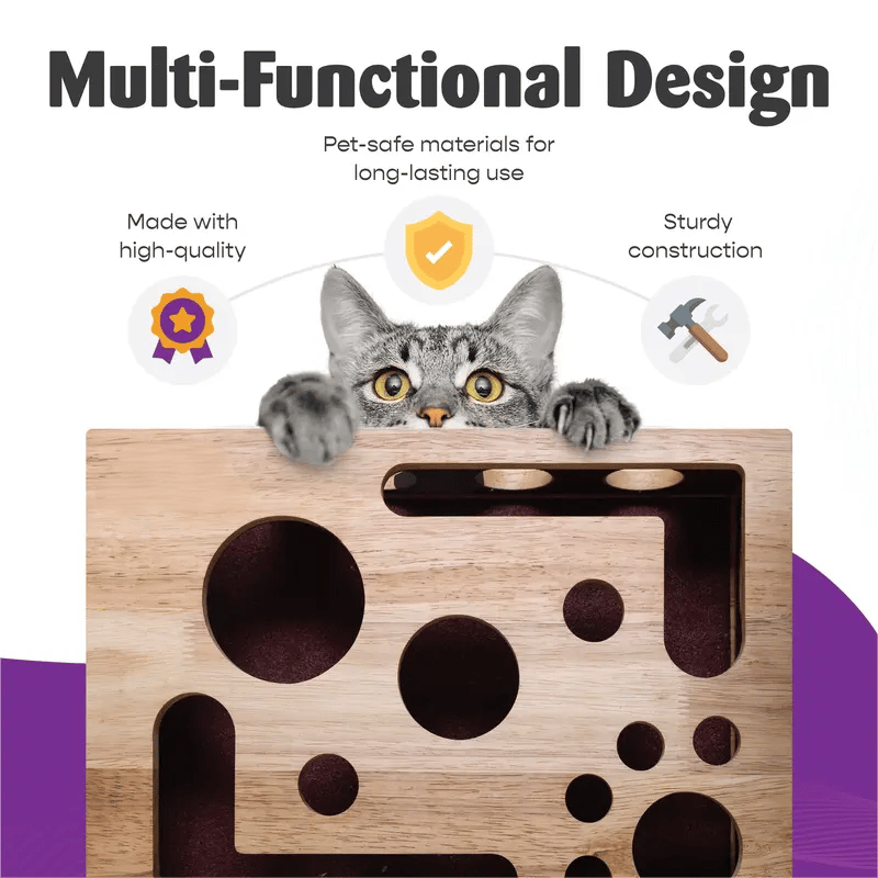 🎅Christmas Gift idea 50%OFF -🎁Cat Scratch Puzzle Enrichment Box: Nail File Stress Free Alternative to Clippers and Grinders