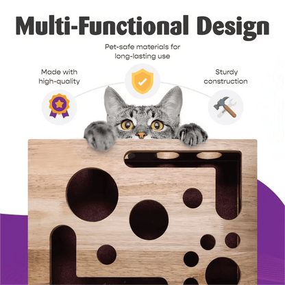 🎅Christmas Gift idea 50%OFF -🎁Cat Scratch Puzzle Enrichment Box: Nail File Stress Free Alternative to Clippers and Grinders