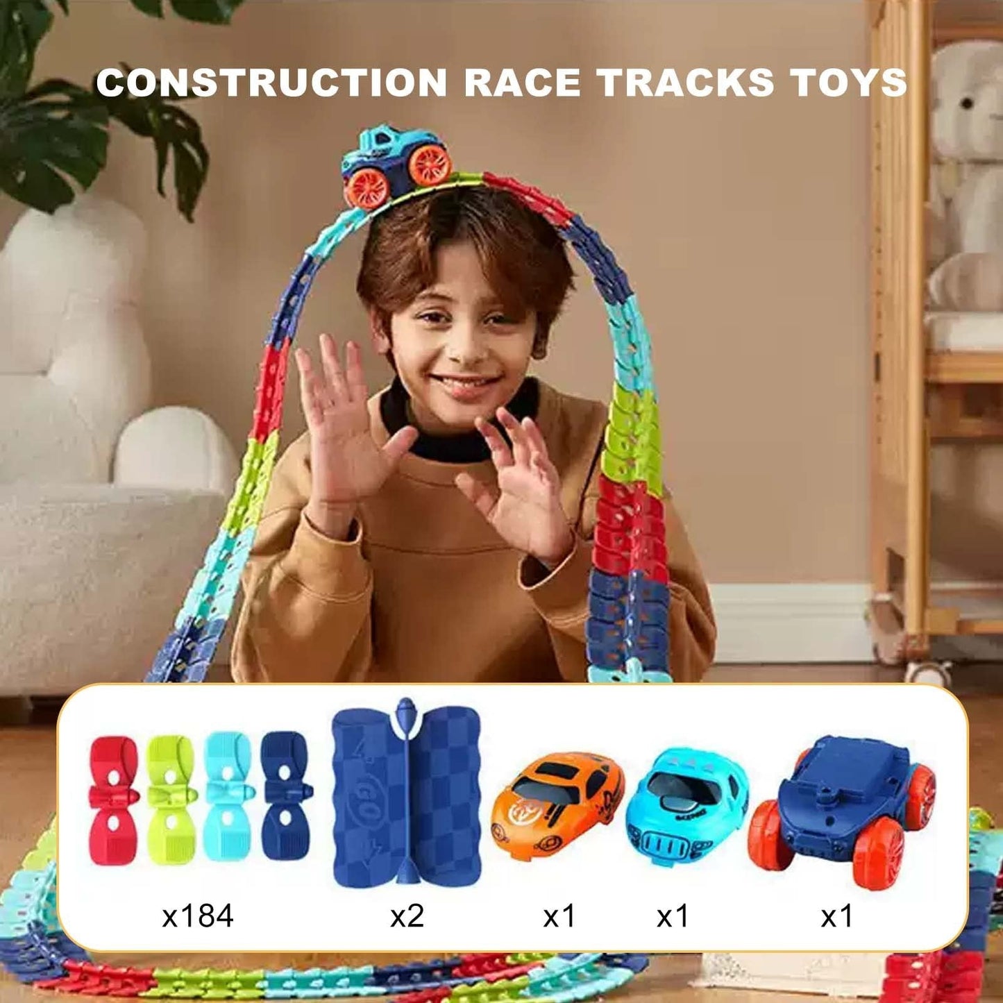 🎅Christmas Surprise Gift 50%OFF🎁Flexible Changeable Magic Race Car Track Toys