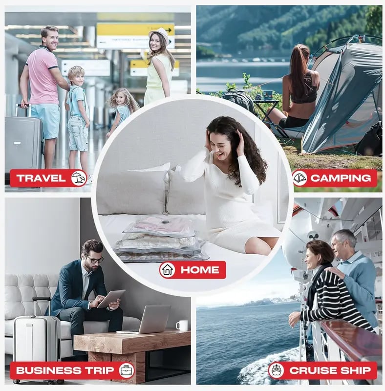 🏆LAST DAY SPECIAL PRICE ￡13.99‼️⚡50K+ SOLD🧳X7 Travel Storage Hot Sale🔌Cordless Travel Vacuum Bag✨Rechargeable Wireless Electric Sealer Vacuum Storage Bags For Clothes Luggage
