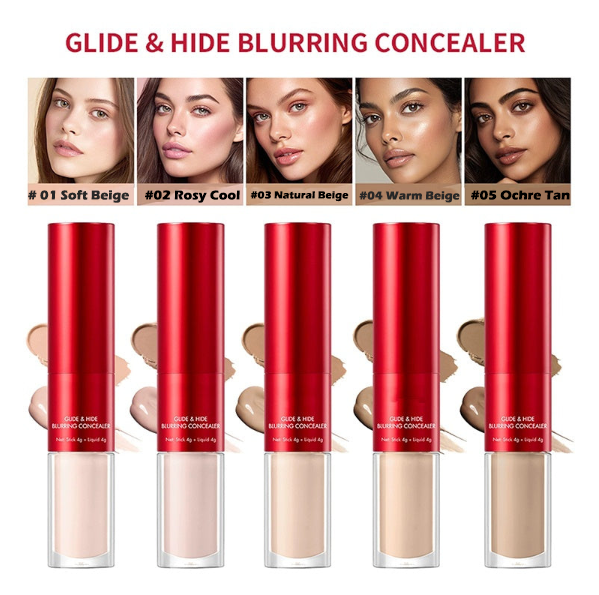 🔥NEW YEAR SALE - BUY 1 GET 1 FREE!!💜✨Dual-Ended Long-Lasting Lightweight Concealer