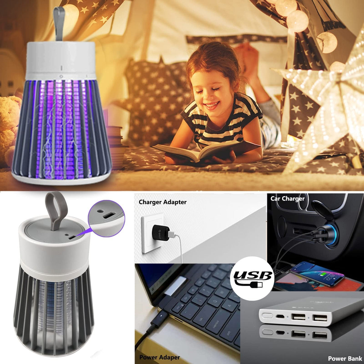 🔥Summer Promotion 49% OFF -🦟USB/Rechargeable Mosquito & Fly Trap Lamp