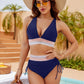 🔥LAST DAY SPECIAL PRICE: ￡11.99!!💥-👙2025 High Waisted Tummy Control Color Block Bikini Sets