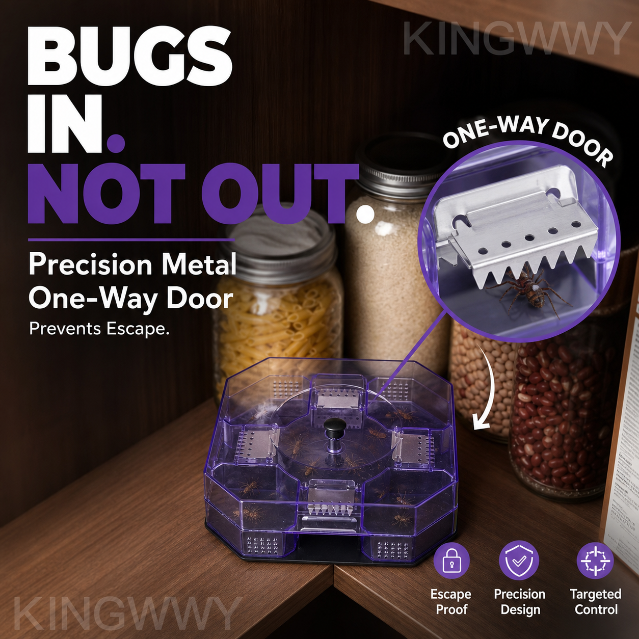 🔥Reusable Effective Roach Trap， Non-Toxic Sticky Cockroach Catcher for Kitchen Home Indoor Pest Control
