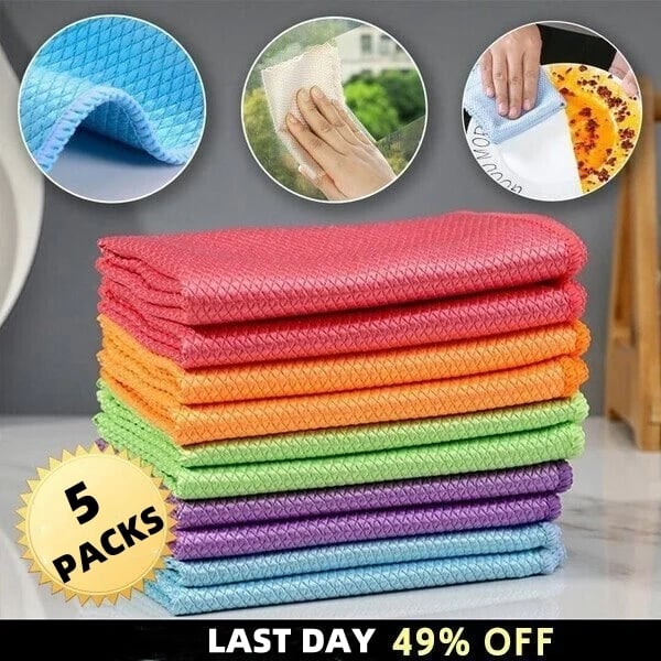 🔥LAST DAY 49% OFF🏆Streak-Free Miracle Cleaning Cloths - Reusable