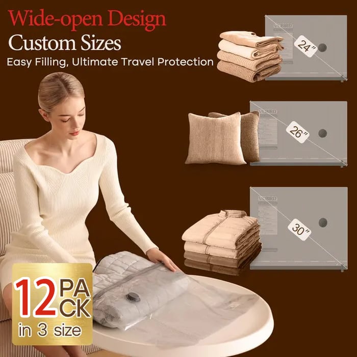 🏆LAST DAY SPECIAL PRICE ￡13.99‼️⚡50K+ SOLD🧳X7 Travel Storage Hot Sale🔌Cordless Travel Vacuum Bag✨Rechargeable Wireless Electric Sealer Vacuum Storage Bags For Clothes Luggage