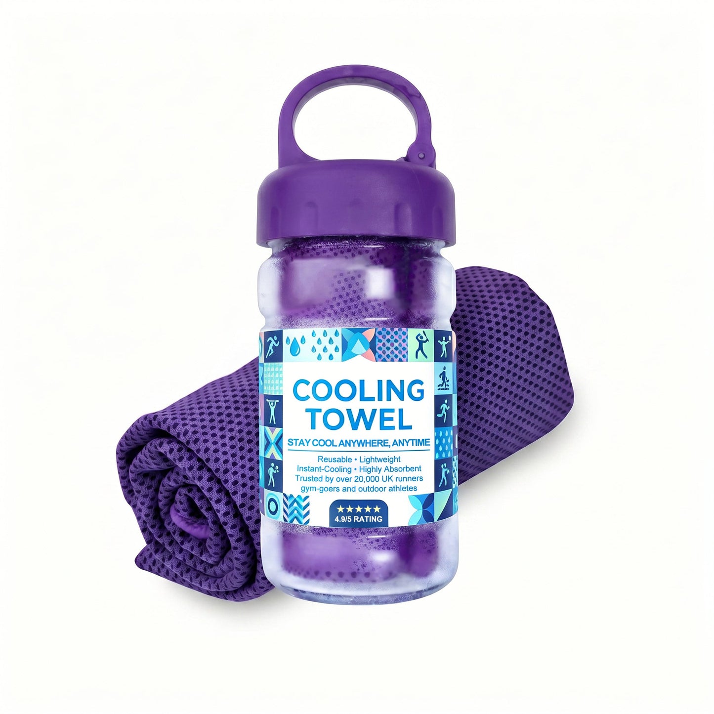 🔥Summer Hot Sale - BUY 1 GET 1 FREE!!⚡50K+ SOLD!❄️Cold Sweat Towel You Can Use Anywhere, Anytime! Reusable Soft Absorbent Cooling Portable