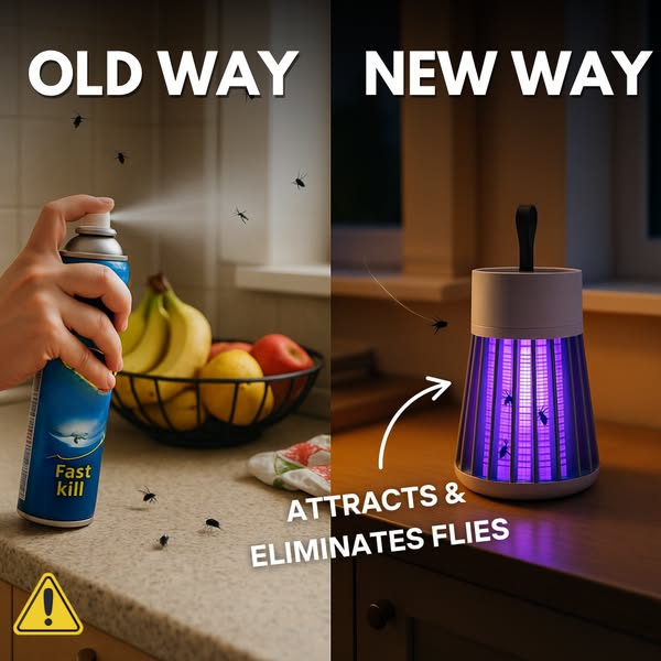 🔥🔥LAST DAY SALE ￡6.99!!🎁-🦟USB/Rechargeable Mosquito & Fly Trap Lamp