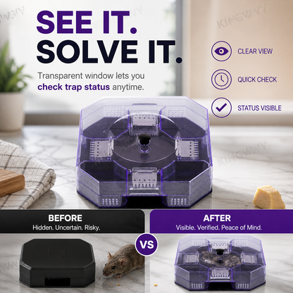 🔥Reusable Effective Roach Trap， Non-Toxic Sticky Cockroach Catcher for Kitchen Home Indoor Pest Control