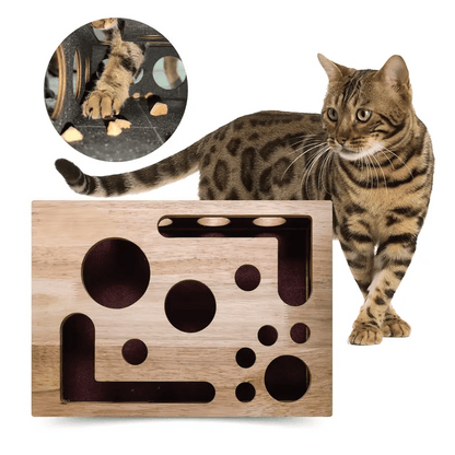 🎅Christmas Gift idea 50%OFF -🎁Cat Scratch Puzzle Enrichment Box: Nail File Stress Free Alternative to Clippers and Grinders