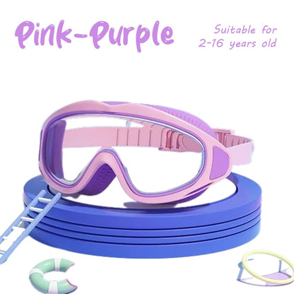 ⏰⚡LAST DAY BUY 1 GET 1 FREE🎁HD children's large frame waterproof and anti-fog swimming goggles