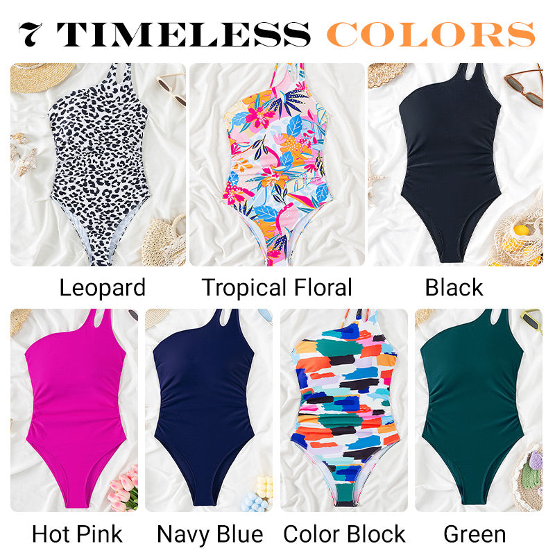 ⛱️LAST DAY SPECIAL PRICE: ￡12.99!!💖One Shoulder One Piece Swimsuit for Women👙