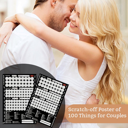 🔥Last Day Promotion 49% OFF - 💏Scratch-off Poster of 100 Things for Couples