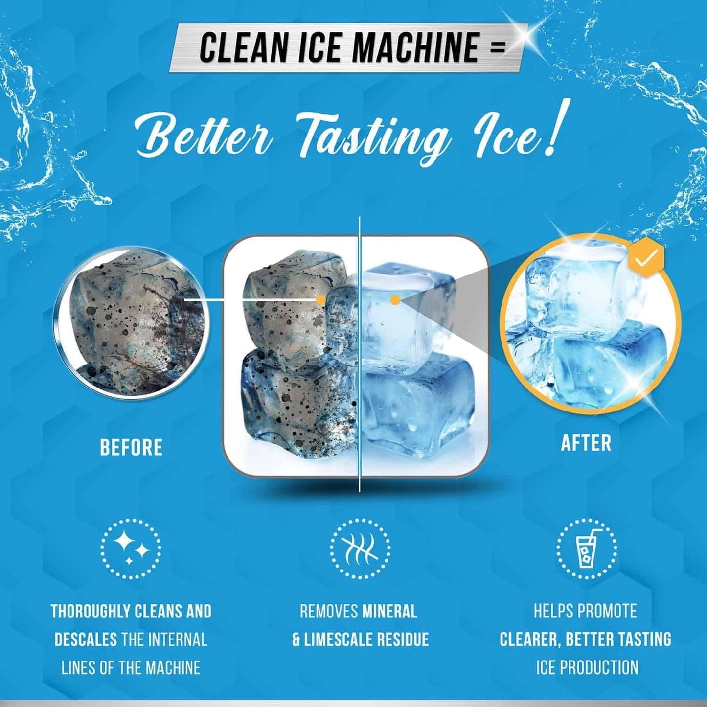 🔥LAST DAY BUY 1 GET 1 FREE!!🧊 Ice Machine Cleaner & Descaler - Compatible with All Brands