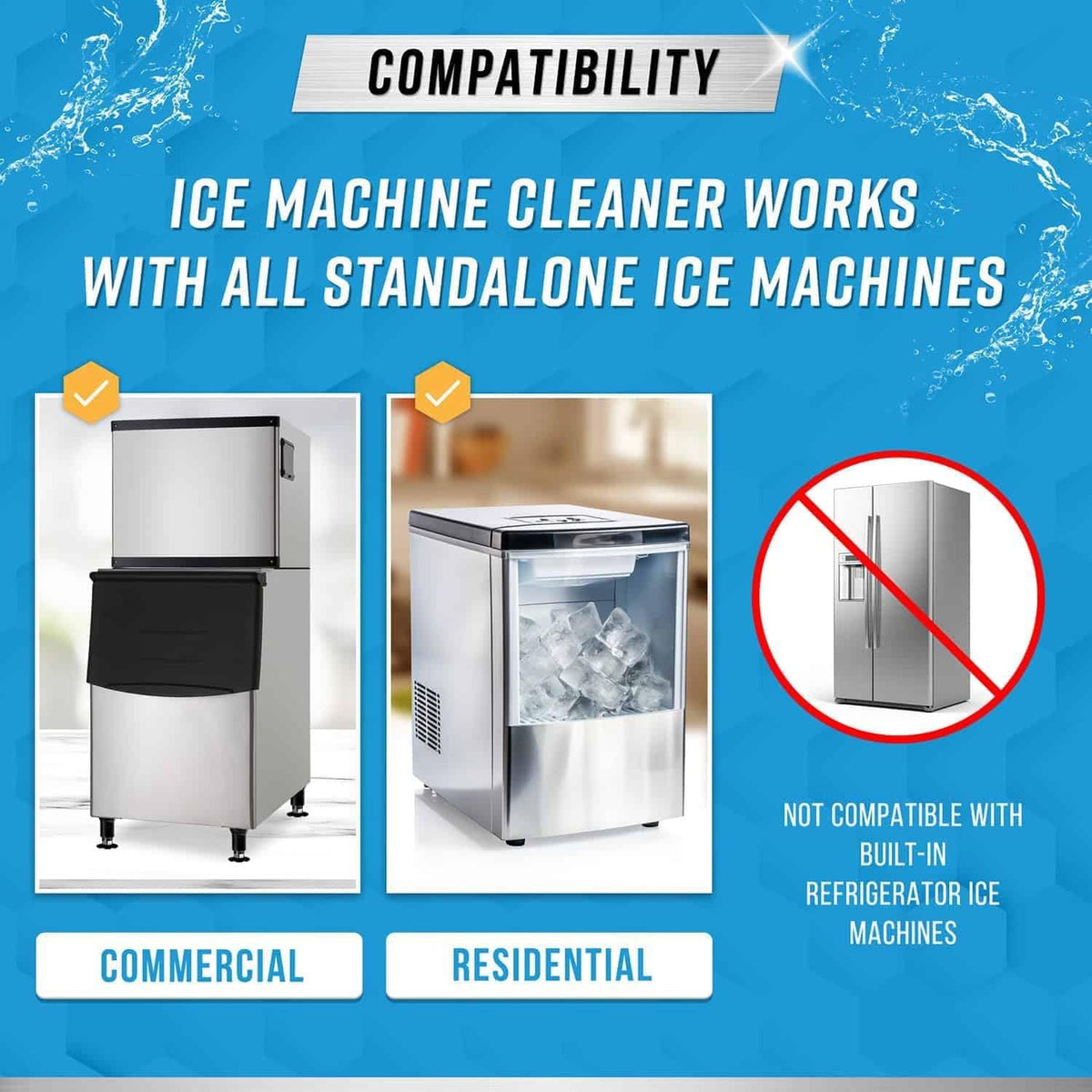 🔥LAST DAY BUY 1 GET 1 FREE!!🧊 Ice Machine Cleaner & Descaler - Compatible with All Brands