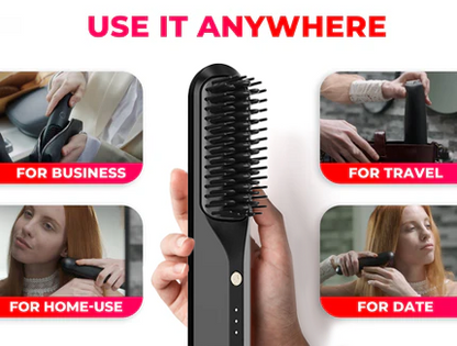 ✨Last Day Special Price £16.98!!💥Portable Hair Straightener Comb💇‍♀️