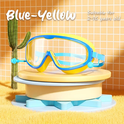⏰⚡LAST DAY BUY 1 GET 1 FREE🎁HD children's large frame waterproof and anti-fog swimming goggles