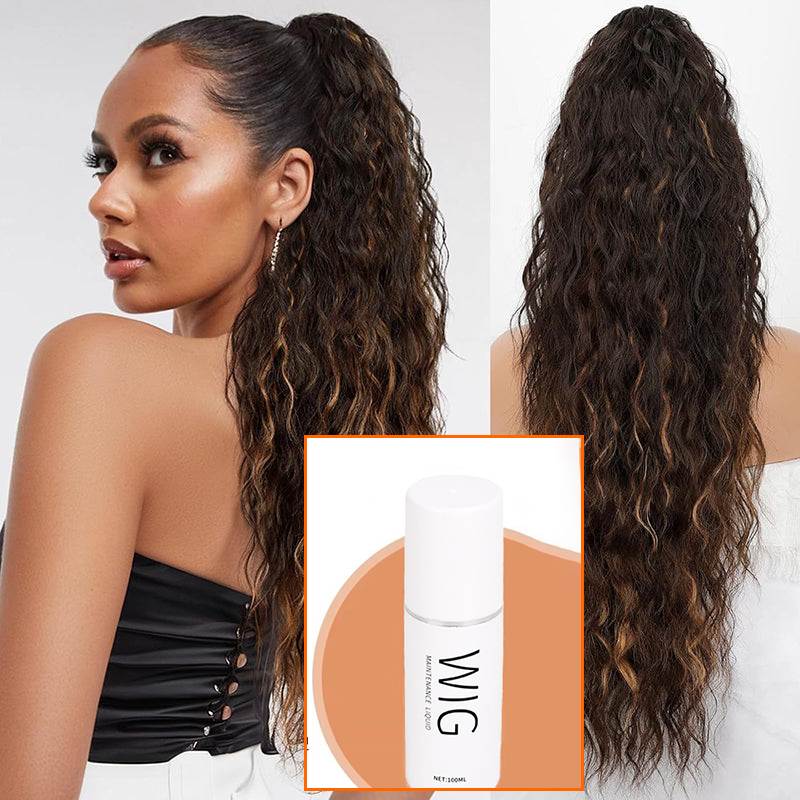 💜2026 NEW IN £12.99!!⚡50K+ SOLD! 💜Curly Wavy Frizzy Hair Extension with Ponytail