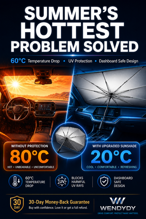 ✨️Last Day 50% OFF - 2026 Upgraded Car Windshield Sun Shade Umbrella