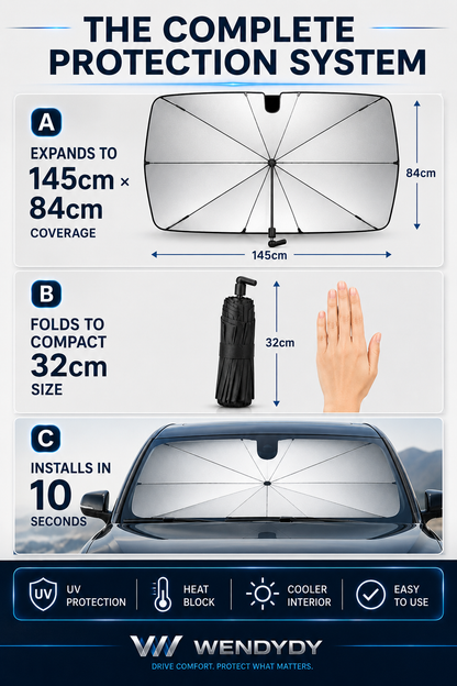 ✨️Last Day 50% OFF - 2026 Upgraded Car Windshield Sun Shade Umbrella