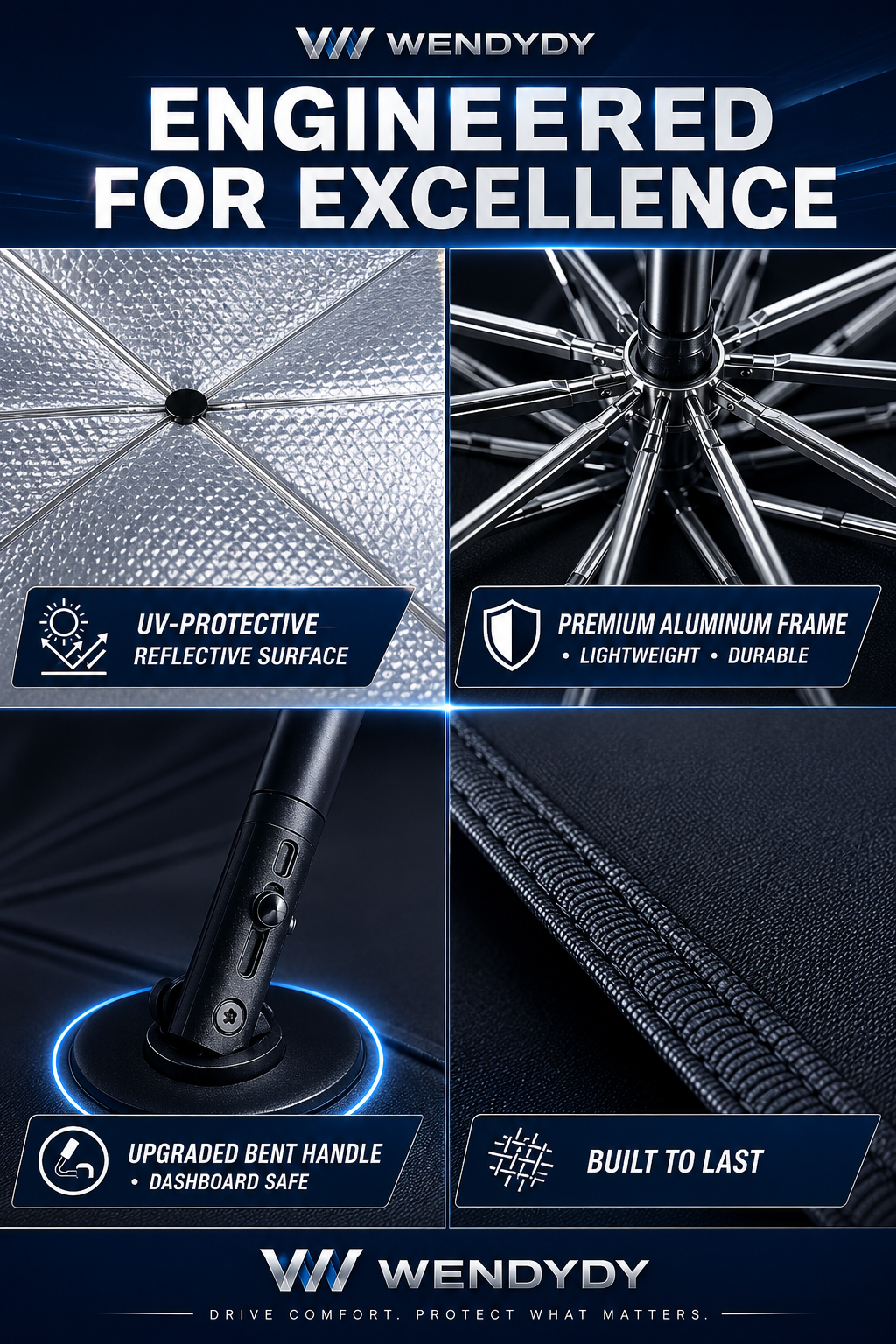 ✨️Last Day 50% OFF - 2026 Upgraded Car Windshield Sun Shade Umbrella